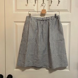 Blue and white stripe J.Crew skirt